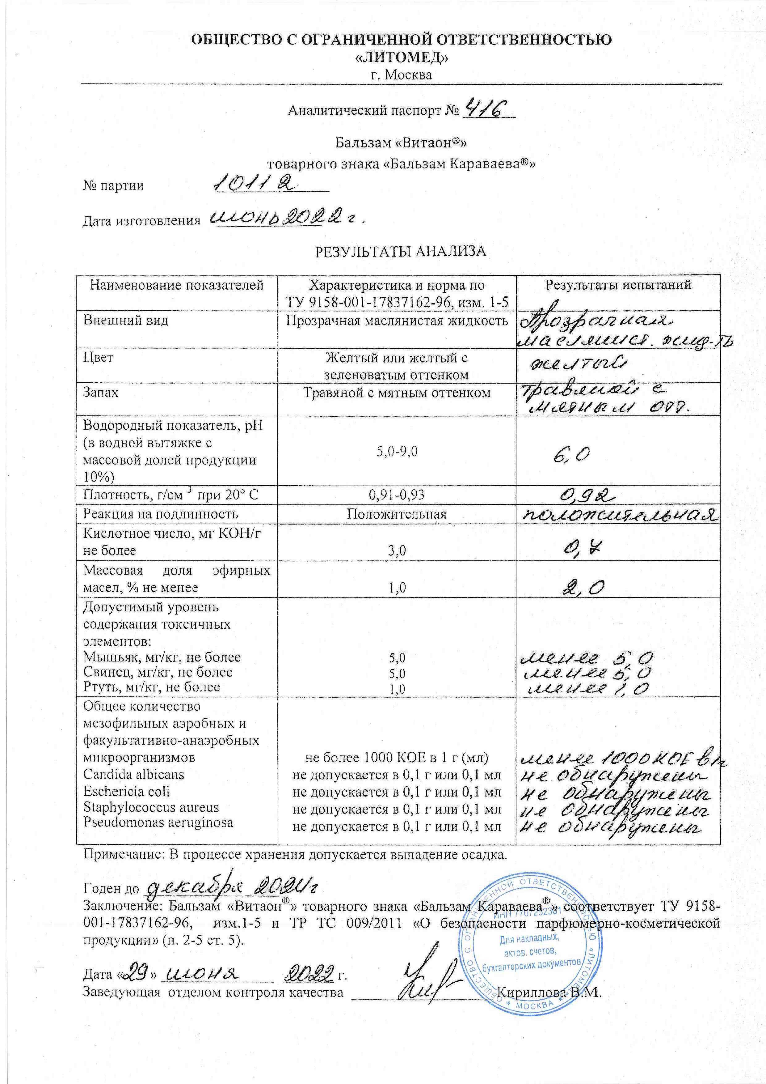 Паспорт №062022